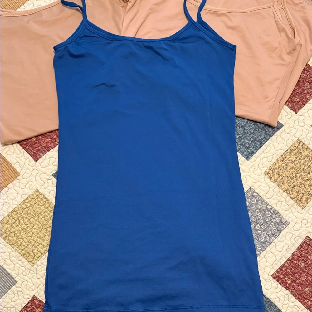 3 piece Tommy Copper Blue and Beige Women's Camisole Tops - Picture 4 of 10